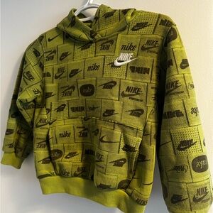 Nike Olive Green Logo Pullover Hoodie